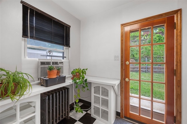 3983 Beechwood Blvd, Squirrel Hill, PA 15217 - entryway featuring radiator, cooling unit, and tile patterned floors