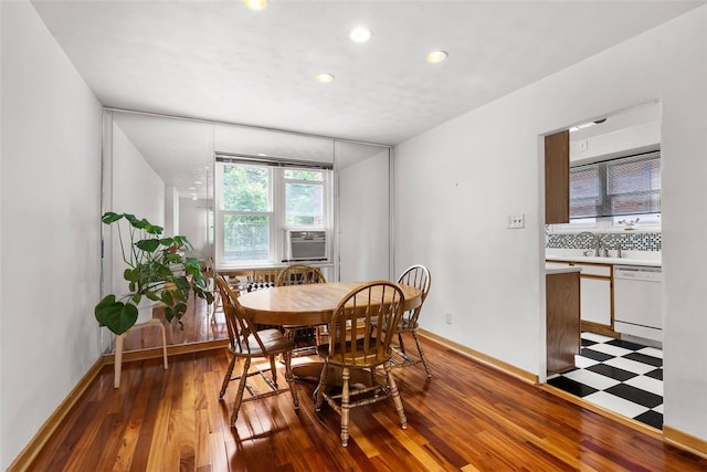3983 Beechwood Blvd, Squirrel Hill, PA 15217 - dining room featuring recessed lighting, light wood finished floors, and baseboards