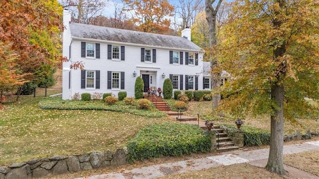 22 Woodland Rd, Edgeworth, PA 15143 - colonial home with a chimney
