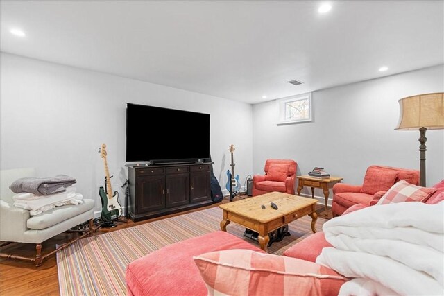 22 Woodland Rd, Edgeworth, PA 15143 - living room with recessed lighting and light wood-style flooring