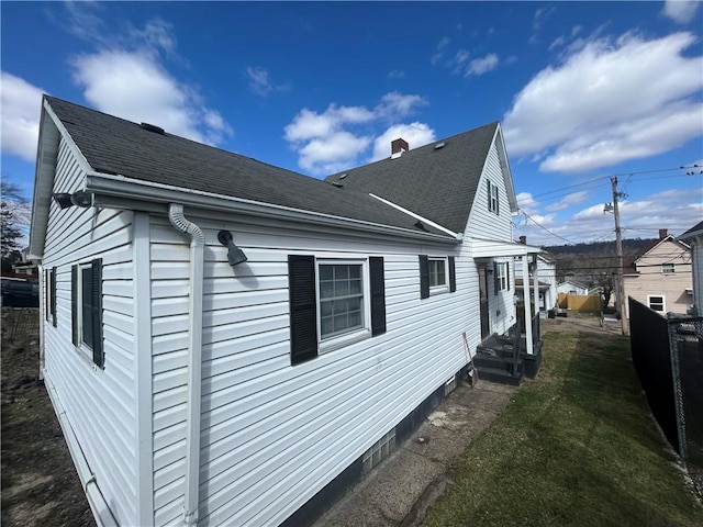 217 Meadow Ave, Charleroi Boro, PA 15022 - view of side of property featuring roof with shingles and entry steps