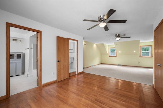 146 Peters Ln, Winfield Twp, PA 16023 - spare room featuring a ceiling fan, baseboards, and wood finished floors
