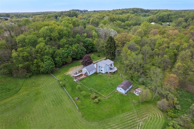146 Peters Ln, Winfield Twp, PA 16023 - view from above of property with a forest
