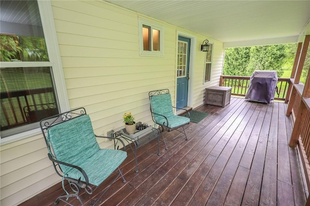 1265 Slippery Rock Rd, Liberty Twp, PA 16057 - wooden porch featuring grilling area