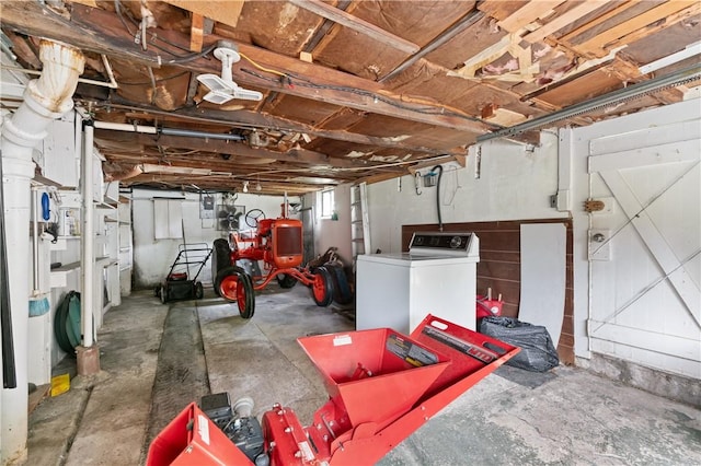 2265 State Route 982, Mount Pleasant Twp Wml, PA 15666 - unfinished basement with washer / dryer