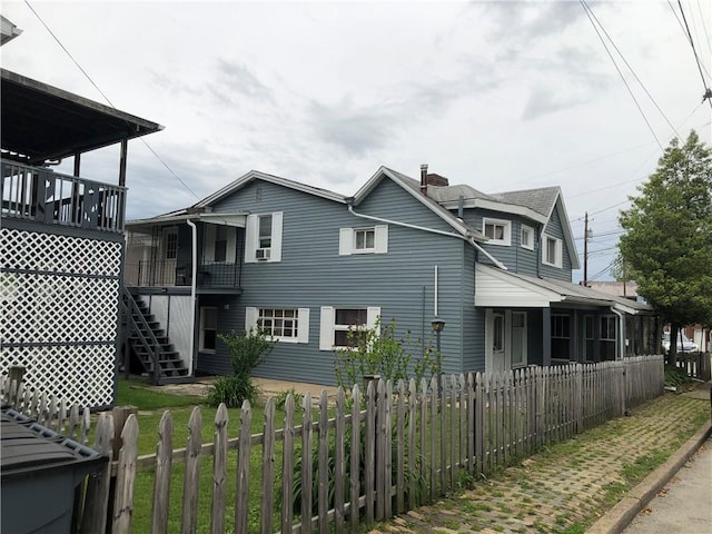1 S Main St, Fairchance, PA 15437 - view of side of home with stairway