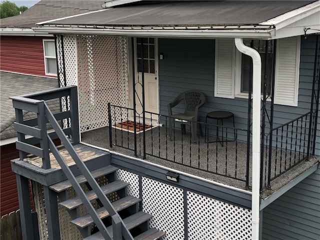 1 S Main St, Fairchance, PA 15437 - wooden deck featuring stairs
