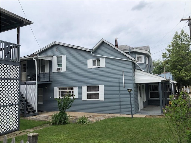 1 S Main St, Fairchance, PA 15437 - back of property with stairs and a yard