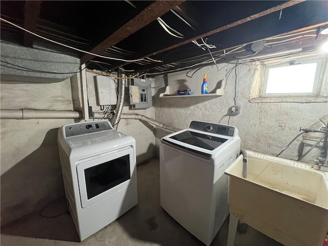 167 S 15th St, South Side, PA 15203 - washroom featuring washer and dryer and electric panel