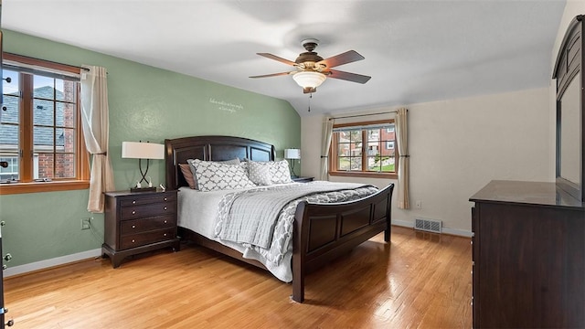 4720 Rolling Hills Rd, Whitehall, PA 15236 - bedroom featuring light wood-type flooring, multiple windows, baseboards, and a ceiling fan