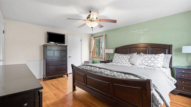 4720 Rolling Hills Rd, Whitehall, PA 15236 - bedroom featuring light wood-style floors and a ceiling fan