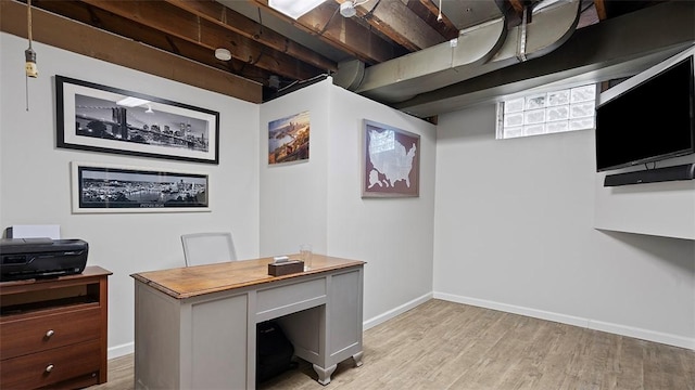 4720 Rolling Hills Rd, Whitehall, PA 15236 - office area featuring wood finished floors and baseboards