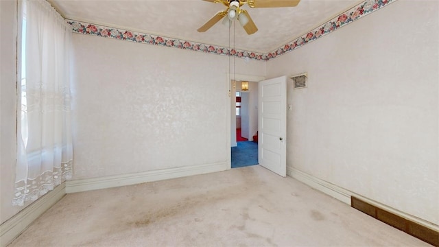 2120 Delaware Ave, Swissvale, PA 15218 - carpeted spare room featuring a ceiling fan and baseboards