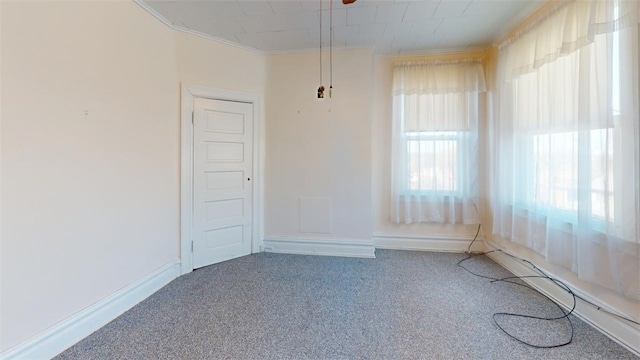 2120 Delaware Ave, Swissvale, PA 15218 - carpeted empty room featuring ornamental molding and baseboards