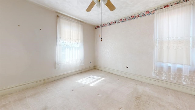 2120 Delaware Ave, Swissvale, PA 15218 - spare room with carpet floors, ceiling fan, and baseboards