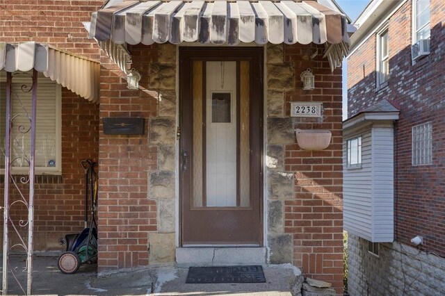 2238 Lucina Ave, Overbrook, PA 15210 - entrance to property with brick siding