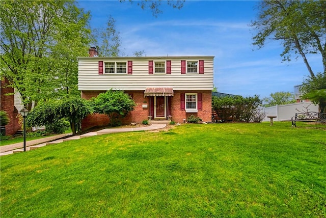 3329 Forest Rd, Bethel Park, PA 15102 - colonial house featuring brick siding and a chimney