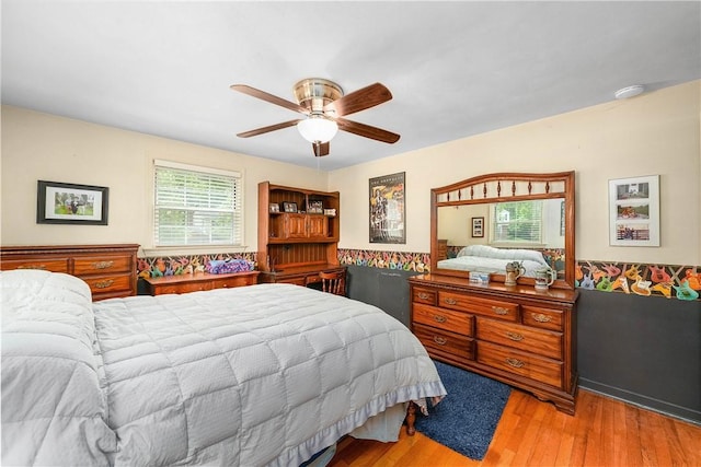 3329 Forest Rd, Bethel Park, PA 15102 - bedroom featuring wood finished floors and a ceiling fan