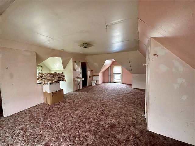 453 N W St, Waynsbrg/Frankln Twp, PA 15370 - bonus room featuring carpet flooring and vaulted ceiling