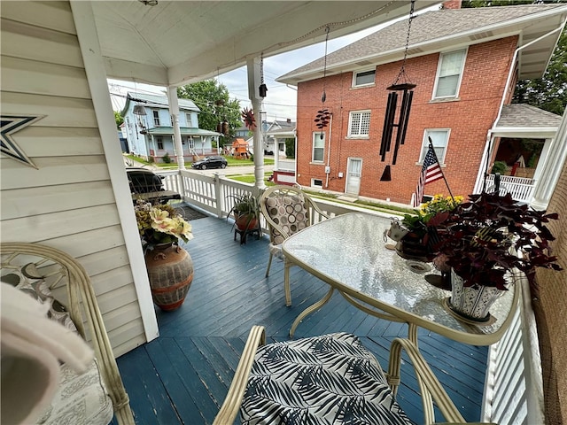 453 N W St, Waynsbrg/Frankln Twp, PA 15370 - wooden porch featuring a residential view