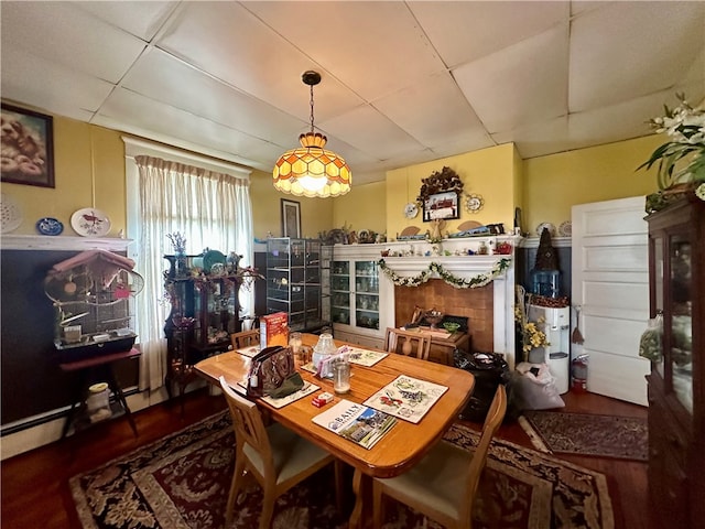 453 N W St, Waynsbrg/Frankln Twp, PA 15370 - dining area featuring wood finished floors and a paneled ceiling