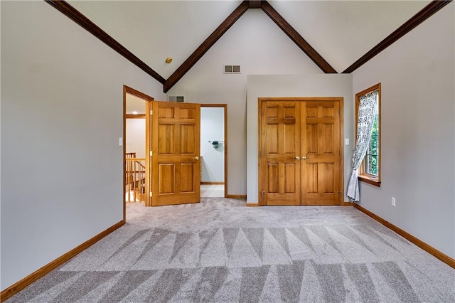 133 Ridgemont Dr, Cranberry Twp, PA 16066 - unfurnished bedroom with light carpet, baseboards, and high vaulted ceiling