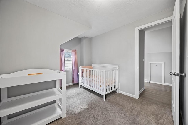 48 Glenmore Ave, West View, PA 15229 - bedroom featuring carpet, baseboards, a nursery area, and a textured ceiling