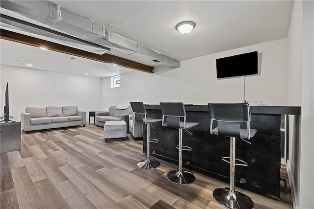 48 Glenmore Ave, West View, PA 15229 - indoor dry bar with wood finished floors