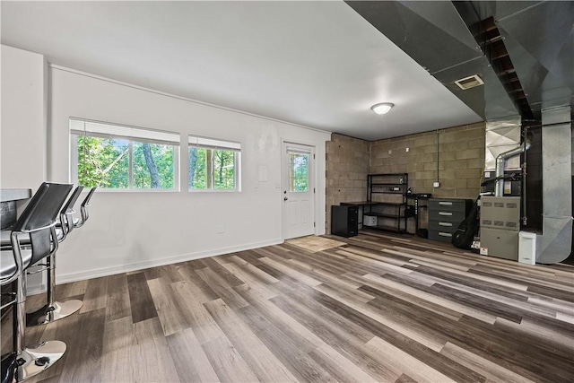 48 Glenmore Ave, West View, PA 15229 - unfurnished living room featuring wood finished floors and baseboards