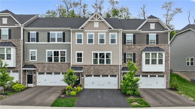 436 Greenwood Dr, North Strabane, PA 15317 - multi unit property featuring driveway, stone siding, a garage, and board and batten siding