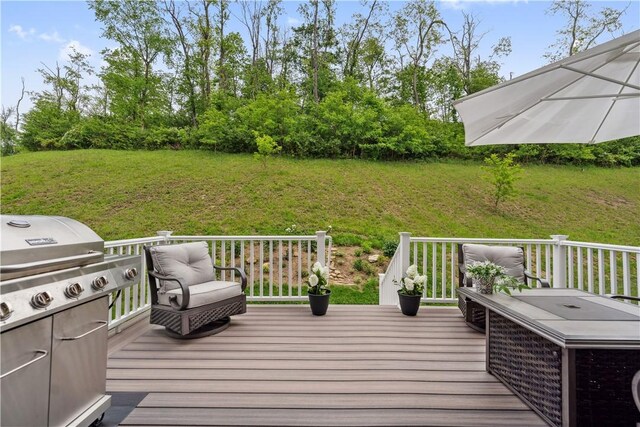 436 Greenwood Dr, North Strabane, PA 15317 - deck featuring a yard