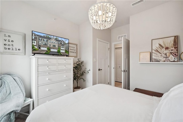436 Greenwood Dr, North Strabane, PA 15317 - bedroom featuring a chandelier