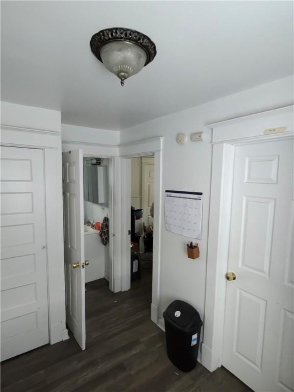 1131 13th St, Mckees Rocks, PA 15136 - corridor with dark wood-style floors