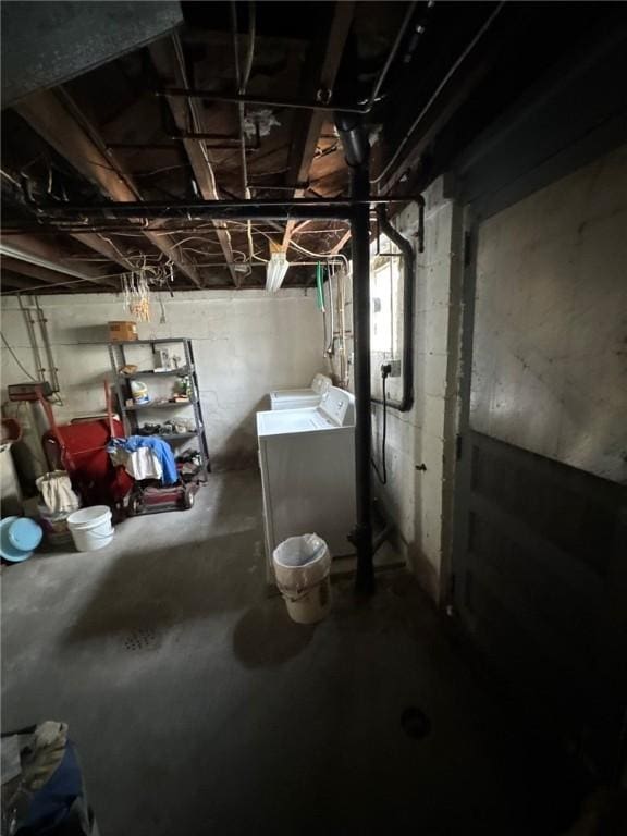 2709 Leland St, Perry Hilltop, PA 15214 - unfinished basement with separate washer and dryer