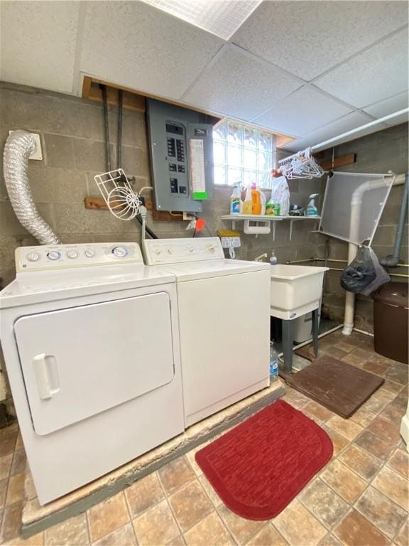 3 Kilbourne Rd, West Salem Twp, PA 16125 - washroom featuring electric panel and washer and clothes dryer