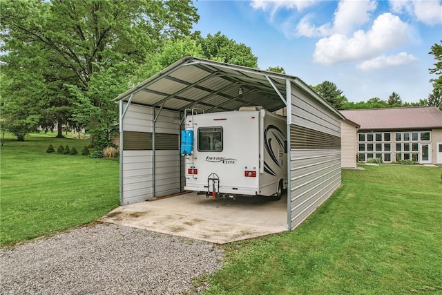 3 Kilbourne Rd, West Salem Twp, PA 16125 - view of vehicle parking featuring a detached carport and gravel driveway