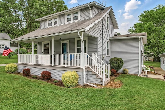 3 Kilbourne Rd, West Salem Twp, PA 16125 - view of front facade featuring a porch, a front yard, and roof with shingles