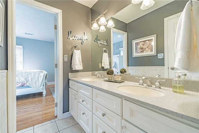 102 Maple Gln, Peters Twp, PA 15367 - ensuite bathroom featuring tile patterned floors and double vanity