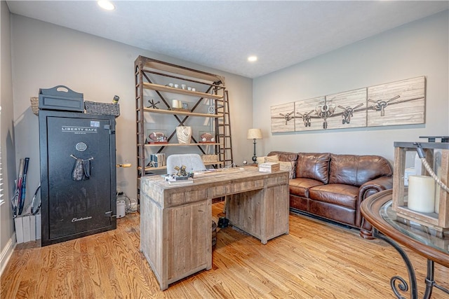 102 Maple Gln, Peters Twp, PA 15367 - office area featuring wood finished floors, recessed lighting, and baseboards