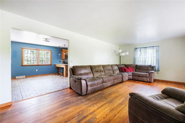 321 Green Acres Ln, Shenango Twp Law, PA 16101 - living room with wood finished floors and baseboards