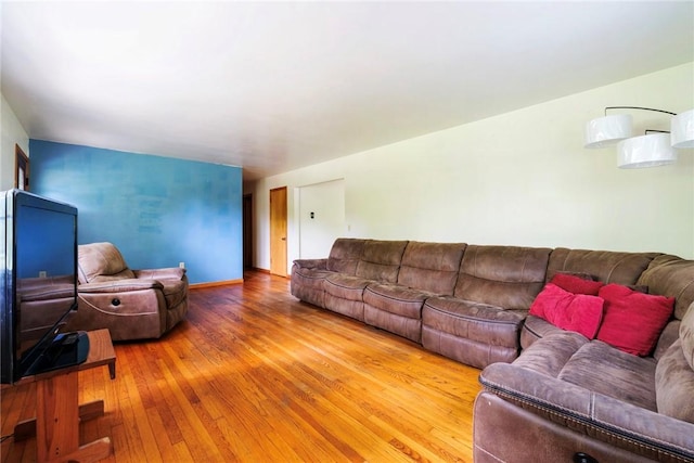 321 Green Acres Ln, Shenango Twp Law, PA 16101 - living area featuring hardwood / wood-style floors and baseboards