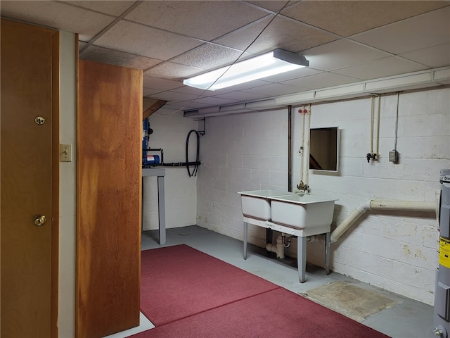 118 Wide View Ter, Unity Twp, PA 15650 - finished below grade area with a drop ceiling