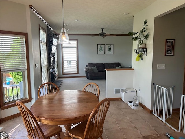 1016 Noble Pine Ct, Penn Twp Wml, PA 15085 - dining space featuring ceiling fan, tile patterned floors, and baseboards