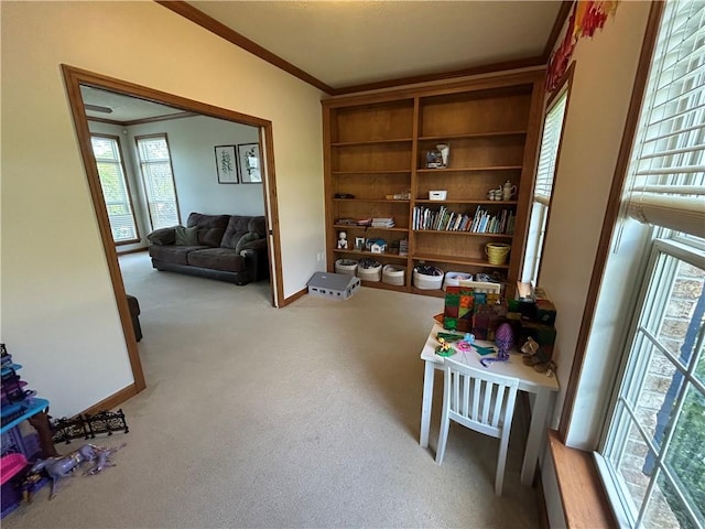 1016 Noble Pine Ct, Penn Twp Wml, PA 15085 - sitting room featuring ornamental molding, carpet flooring, and healthy amount of natural light