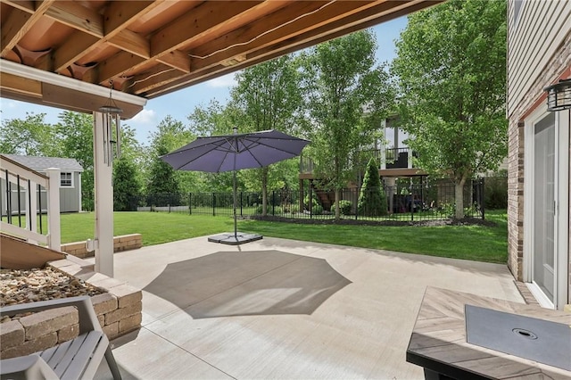 215 Old Hickory Rd, Jackson Twp But, PA 16063 - view of patio with an outbuilding