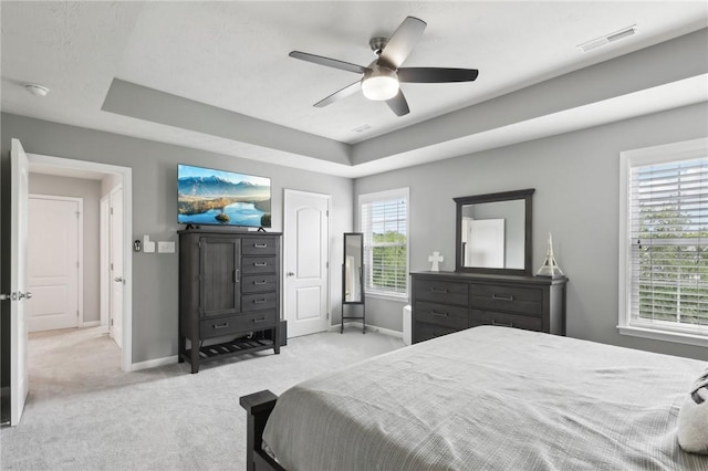 215 Old Hickory Rd, Jackson Twp But, PA 16063 - bedroom with carpet floors, baseboards, ceiling fan, and a raised ceiling