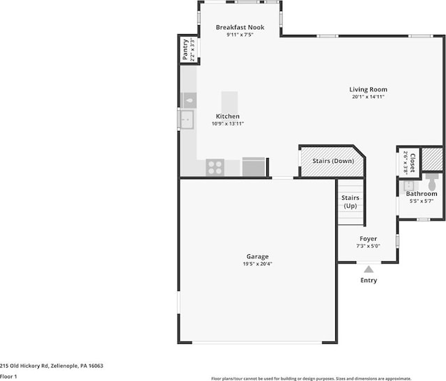 215 Old Hickory Rd, Jackson Twp But, PA 16063 - property floor plan