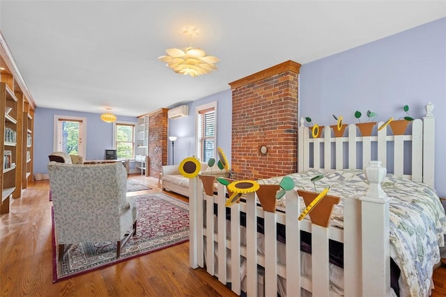 534 Trenton Ave, Regent Square, PA 15221 - living room with a wall mounted air conditioner and wood finished floors