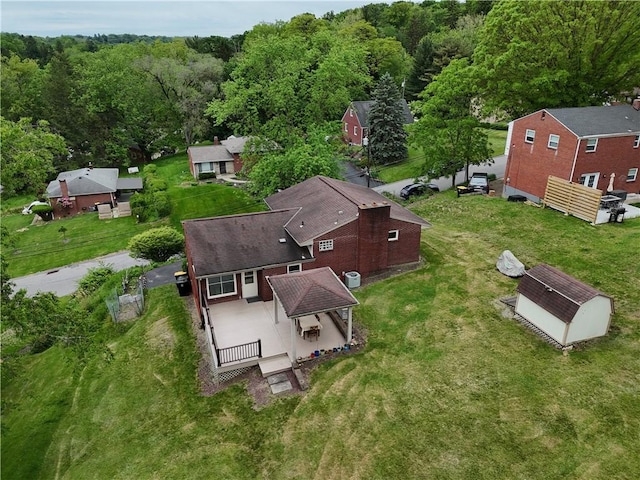 5849 Wilson Dr, Bethel Park, PA 15102 - aerial view of property and surrounding area with a forest