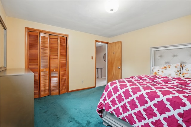 5849 Wilson Dr, Bethel Park, PA 15102 - carpeted bedroom featuring a closet and baseboards